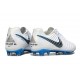 Scarpa Nike Tiempo Legend 10 Elite FG Ronaldo Bianco Blu Grigio