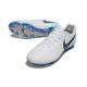 Scarpa Nike Tiempo Legend 10 Elite FG Ronaldo Bianco Blu Grigio