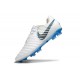 Scarpa Nike Tiempo Legend 10 Elite FG Ronaldo Bianco Blu Grigio