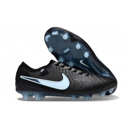 Scarpa Nike Tiempo Legend 10 Elite FG Ronaldo Nero Blu Ghiaccio