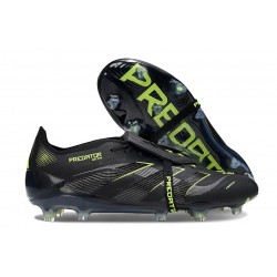 adidas Predator Elite Fold-over Tongue FG Nero Core Carbon Limone Lucido