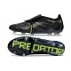 adidas Predator Elite Fold-over Tongue FG Nero Core Carbon Limone Lucido