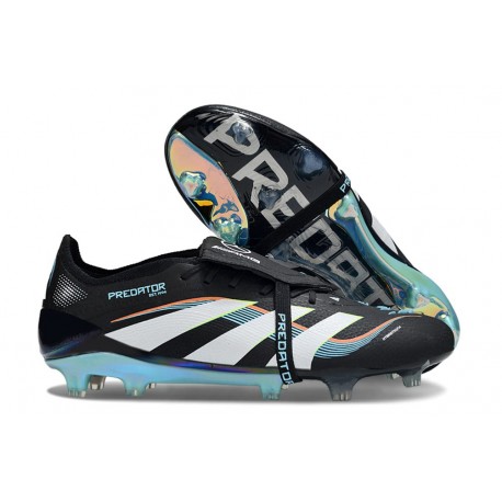 adidas Predator Elite Fold-over Tongue FG Noir Blanc Bleu