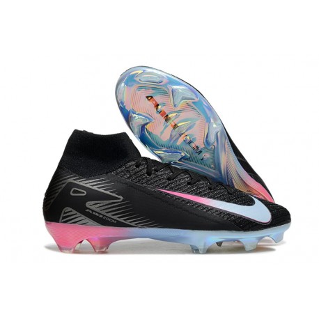 Scarpe Nike Zoom Mercurial Superfly X Elite FG Nero Blu Rosa