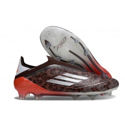 Scarpe Adidas F50 Elite Senza Lacci FG Marrone Argento Rosso