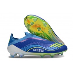 Scarpe Adidas F50 Elite Senza Lacci FG Team Blu Royal Giallo Solare Semi Blu Burst