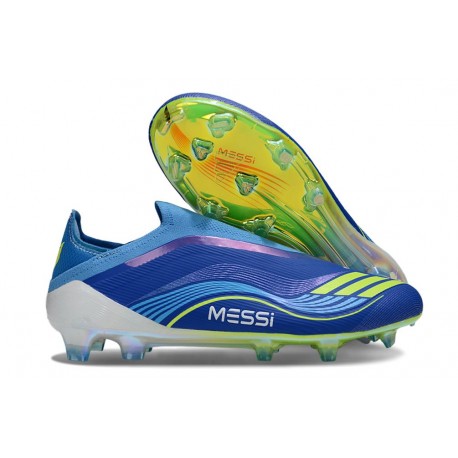 Scarpe Adidas F50 Elite Senza Lacci FG Team Blu Royal Giallo Solare Semi Blu Burst