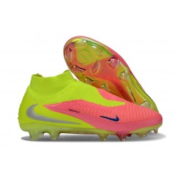 Scarpa da Calcio Nike Phantom 6 Elite DF FG Rosa Giallo