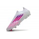Scarpe Adidas F50 Elite Senza Lacci FG Bianco Rosa