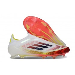 Scarpe Adidas F50 Elite Senza Lacci FG Bianco Nero Giallo
