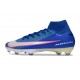 Scarpe Nike Zoom Mercurial Superfly X Elite FG Blu Racer Bianco