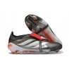 Scarpe da Calcio adidas Predator 26 Elite FT FG Ferro Metallizzato Zero Metallico Rosso Lucido