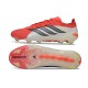 adidas Predator 26 Elite Low FG Nuovo Rosso Lucido Nero Core Ftwr Bianco