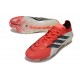 adidas Predator 26 Elite Low FG Nuovo Rosso Lucido Nero Core Ftwr Bianco