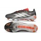 adidas Predator 26 Elite Low FG Nuovo Ferro Metallizzato Zero Metallico Rosso Lucido