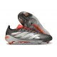 adidas Predator 26 Elite Low FG Nuovo Ferro Metallizzato Zero Metallico Rosso Lucido