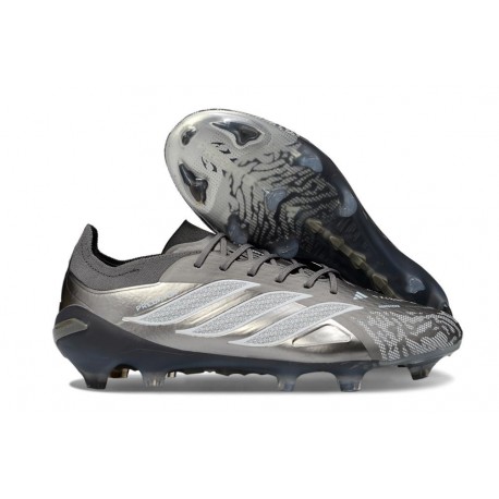 adidas Predator 26 Elite Low FG Nuovo Grigio Argento