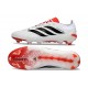 adidas Predator 26 Elite Low FG Nuovo Bianco Nero Rosso