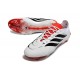 adidas Predator 26 Elite Low FG Nuovo Bianco Nero Rosso