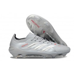 adidas Predator 26 Elite Low FG Nuovo Grigio Argento