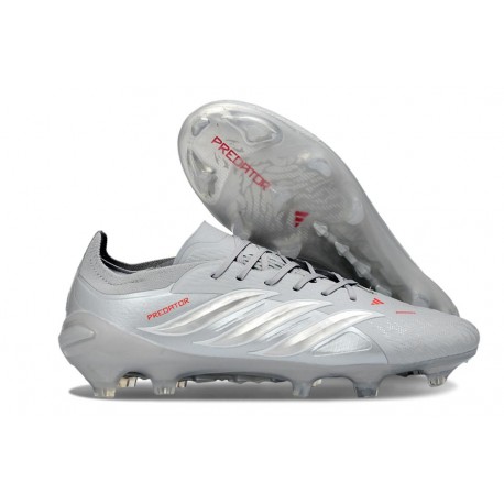 adidas Predator 26 Elite Low FG Nuovo Grigio Argento