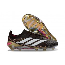 Scarpe da Calcio adidas Predator Elite L FG Nero Oro Bianco