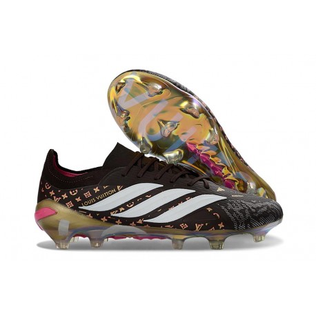 Scarpe da Calcio adidas Predator Elite L FG Nero Oro Bianco