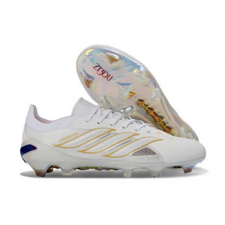 Scarpe da Calcio adidas Predator Elite L FG Bianco Oro