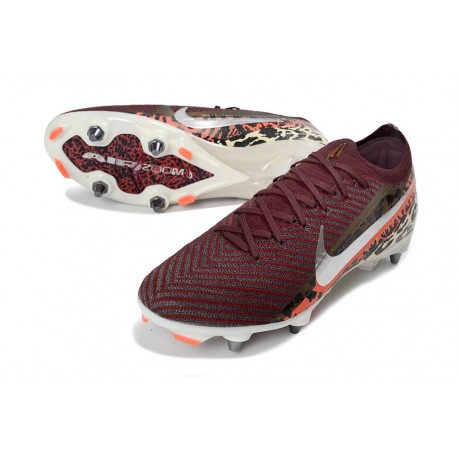 Nike Mercurial Vapor 16 Elite SG Pro Borgogna / Argento Metallizzato / Rosso / Fossile