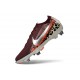 Nike Mercurial Vapor 16 Elite SG Pro Borgogna / Argento Metallizzato / Rosso / Fossile