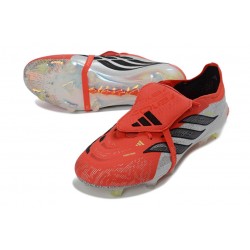 adidas Predator 26 Elite FT FG Rosso Lucido Nero Core Ftwr Bianco