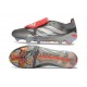adidas Predator 26 Elite FT FG Ferro Metallizzato Zero Metallico Rosso Lucido
