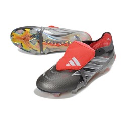 adidas Predator 26 Elite FT FG Ferro Metallizzato Zero Metallico Rosso Lucido