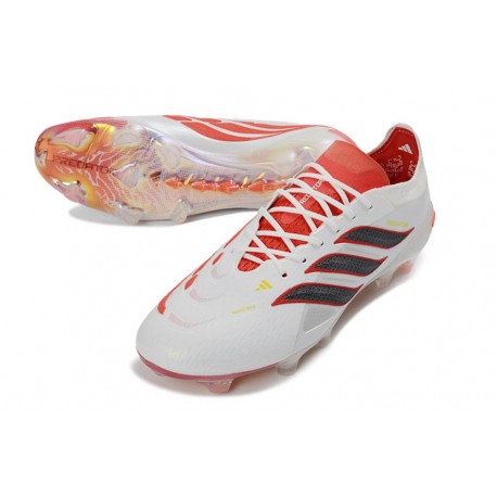 Scarpe da Calcio adidas Predator Elite L FG Bianco Rosso Nero