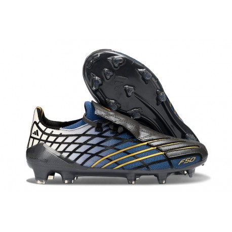 Adidas F50 Elite FG Spider Scarpe Nero Blu Bianco