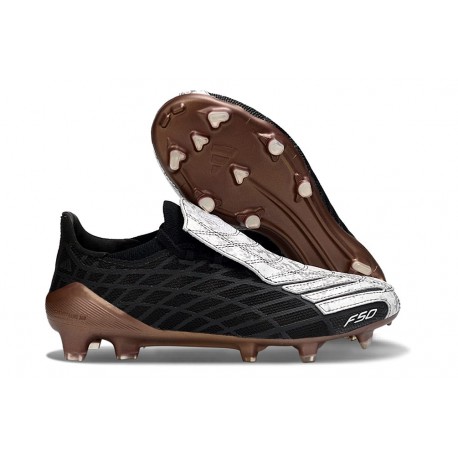 Adidas F50 Elite FG Spider Scarpe Nero Bianco Oro