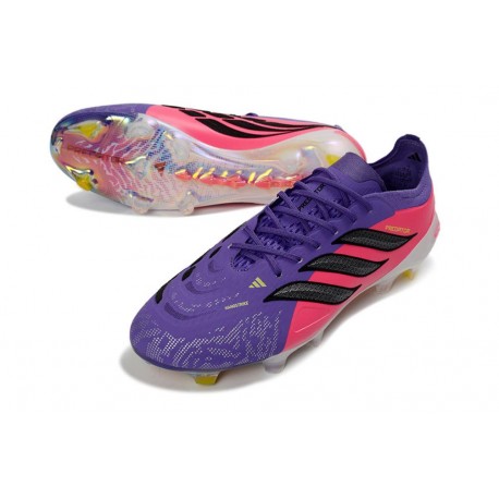 Scarpe da Calcio adidas Predator Elite L FG Viola Rosa Nero