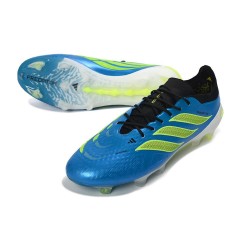 Scarpe da Calcio adidas Predator Elite L FG Blu Verde Lime