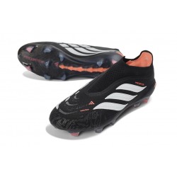 Scarpa Nuovo adidas Predator Elite Laceless FG Nero Bianco