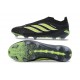 Scarpa Nuovo adidas Predator Elite Laceless FG Nero Verde Lime