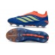 Scarpa Nuovo adidas Predator Elite Laceless FG Blu Arancione Verde Lime