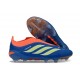 Scarpa Nuovo adidas Predator Elite Laceless FG Blu Arancione Verde Lime