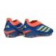 Scarpa Nuovo adidas Predator Elite Laceless FG Blu Arancione Verde Lime