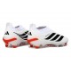 Scarpa Nuovo adidas Predator Elite Laceless FG Bianco Rosso Nero