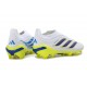 Scarpa Nuovo adidas Predator Elite Laceless FG Bianco Giallo Blu