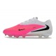 Scarpa Nike Phantom 6 Elite Low FG Rosa Bianco