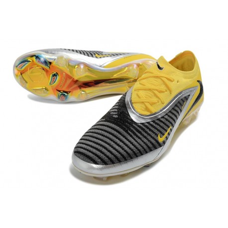 Scarpa Nike Phantom 6 Elite Low FG Nero Giallo Argento