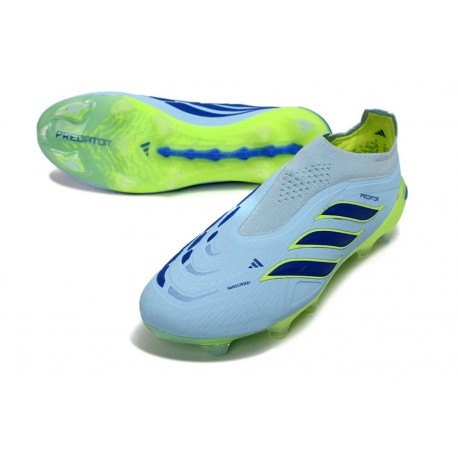 Scarpa Nuovo adidas Predator Elite Laceless FG Blu