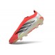 Scarpa Nuovo adidas Predator Elite Laceless FG Rosso Bianco Nero