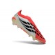 Scarpa Nuovo adidas Predator Elite Laceless FG Rosso Bianco Nero